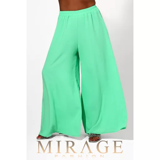 Mirage Berberon silky szatén nadrág, világos zöld