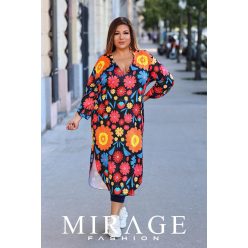 Mirage Gold oldalt sliccelt ruha, virágos