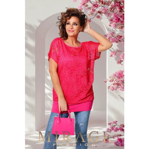Mirage Ulena csipkés felső, pink