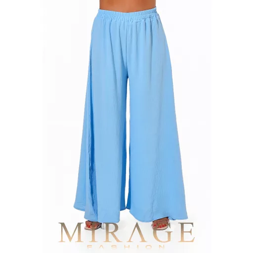 Mirage Berberon silky szatén nadrág, babakék