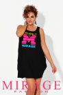 Mirage Maria hátán nyitott trikóruha, fekete