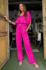 Anna Russo Moana szatén overál, pink