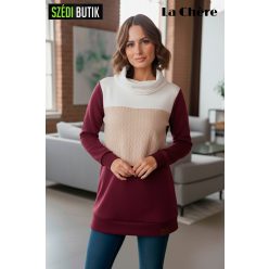 La Chére Cameron passzés aljú tunika, burgundi