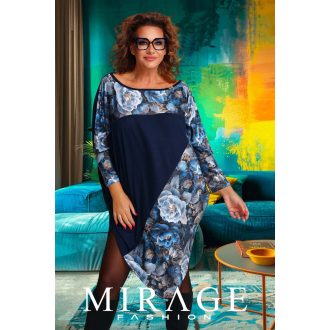 Mirage Belly szabott bő tunika, virág mintás