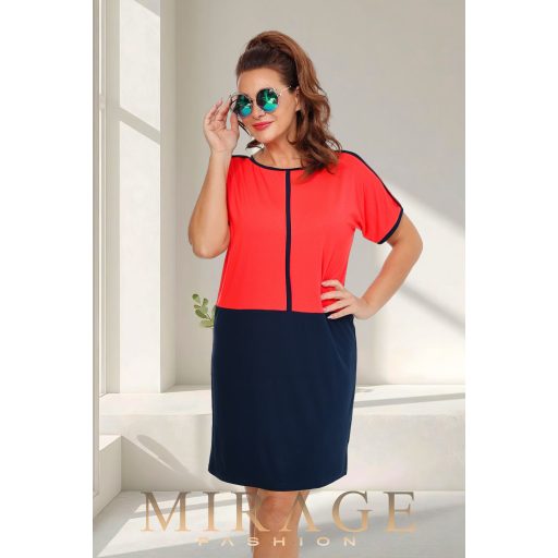 Mirage Aviátor paszpólos ruha, dinnye