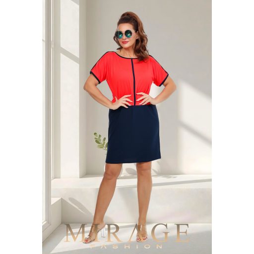 Mirage Aviátor paszpólos ruha, dinnye