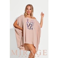 Mirage Bella silky szatén lepel tunika, karamell