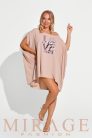 Mirage Bella silky szatén lepel tunika, karamell