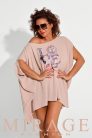Mirage Bella silky szatén lepel tunika, karamell