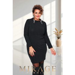 Mirage Free félgarbós alkalmi ruha, fekete