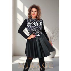 Mirage Luna alkalmi bőrszoknyás ruha, mintás