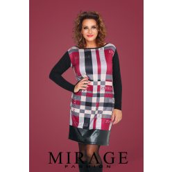 Mirage Mikandra bőr aljú ruha, mintás