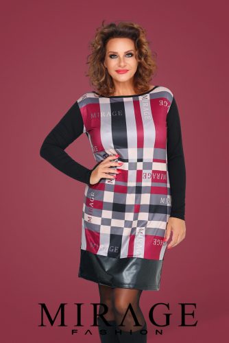 Mirage Mikandra bőr aljú ruha, mintás