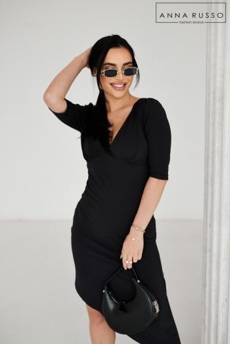 Anna Russo Mara passzos ruha, fekete