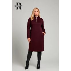 Rensix Anika zippes felirat nélküli pulóver, padlizsán