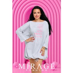 Mirage Agenor bő futter pulóver, melírszürke