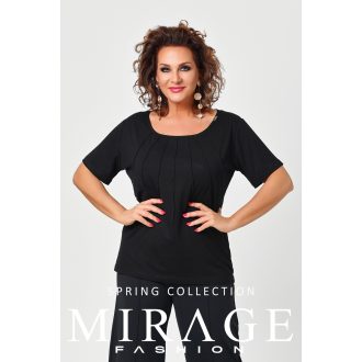 Mirage Fabrícia díszvarrásos felső, fekete