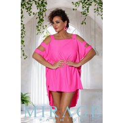 Mirage Zsüsztin szatén tunika, UV pink