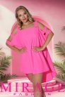 Mirage Zsüsztin szatén tunika, UV pink
