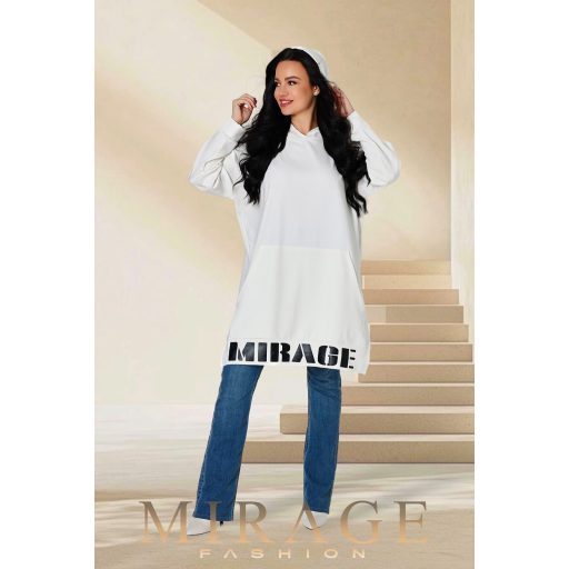 Mirage Ginger vastag kapucnis pulóver, fehér