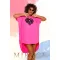 Mirage Helen silky szatén tunika, neon pink