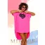 Mirage Helen silky szatén tunika, neon pink