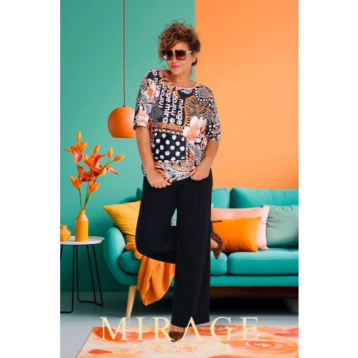 Mirage League csónyaknyakú felső, mintás