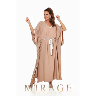 Mirage Gésa silky szatén maxiruha, mogyoró barna