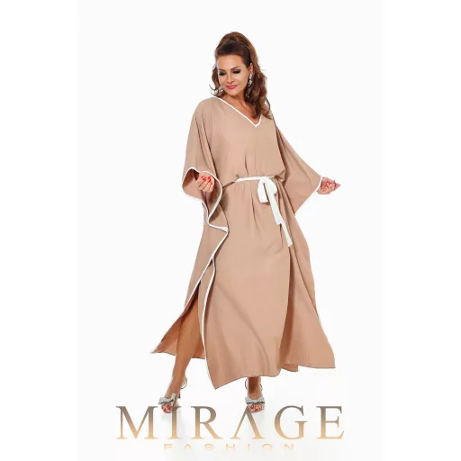 Mirage Gésa silky szatén maxiruha, mogyoró barna