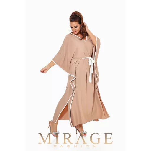 Mirage Gésa silky szatén maxiruha, mogyoró barna