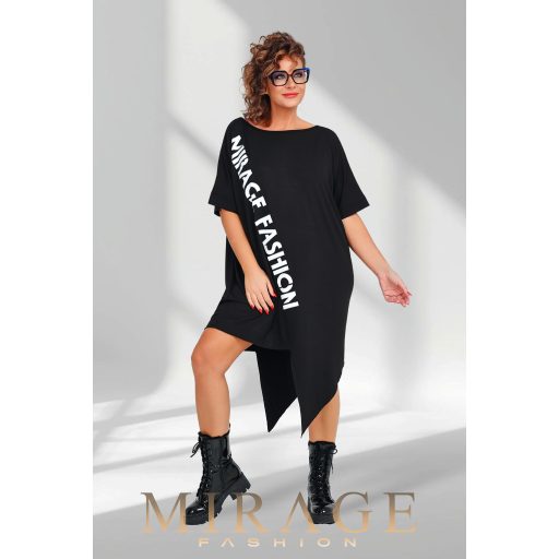 Mirage Rain nyomott tunika, fekete