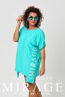 Mirage Berill oldalt hosszabb tunika, menta