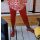 Fashion by Nono 3/4-es leggings, piros