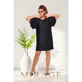 Mirage Esther fodros ujjú öves ruha, fekete