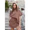 Anna Russo Gemini oversize felső, csokibarna