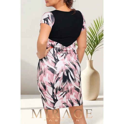 Mirage Izy V nyakú ruha, mintás