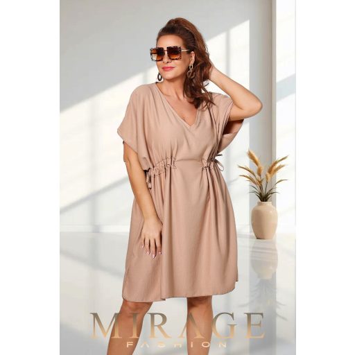Mirage Kathy oldalán húzókás ruha, bézs