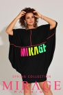 Mirage Jennefer bő pamut tunika, fekete