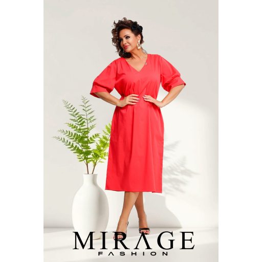 Mirage Istanbul puplin hosszú ingruha, korall