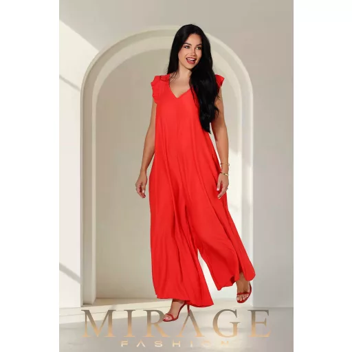 Mirage Valéria silky szatén overál, dinnye