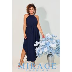 Mirage Zira öves zsorzsett maxiruha, tengerészkék