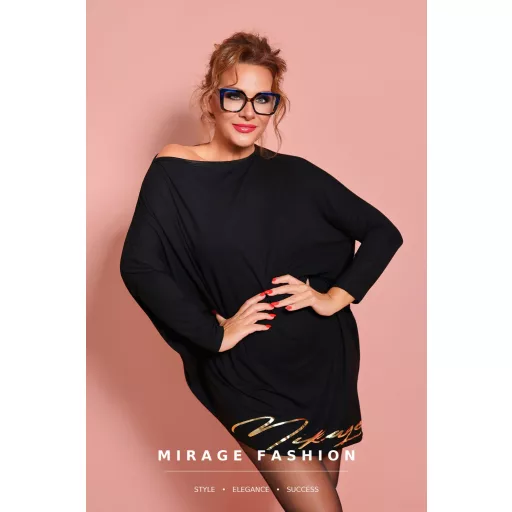 Mirage Divino asszimetrikus tunika, fekete