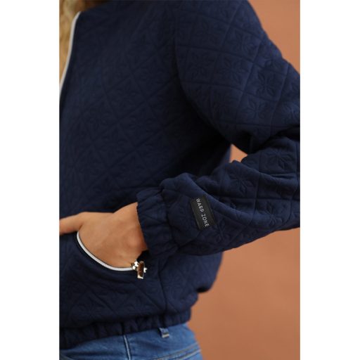 Warp Zone Sina jacquard dzseki, sötétkék