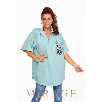 Mirage Avery bő ingtunika, agávé