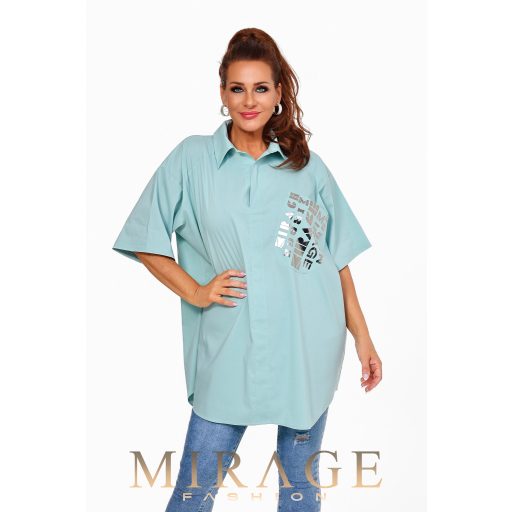 Mirage Avery bő ingtunika, agávé