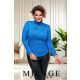 Mirage Grisa vastag kötött garbós pulóver, királykék