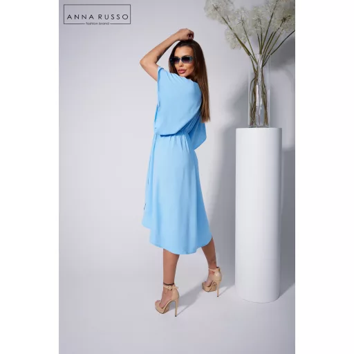 Anna Russo Dorothy átlapolt ruha, kék