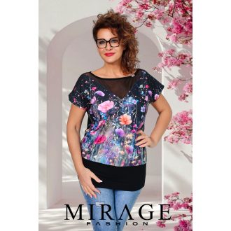 Mirage Artemisz neccbetétes felső, virágos