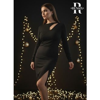 Rensix Kleopátra oldalán húzott ruha, fekete