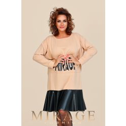 Mirage Strawberry vastag puntó ruha, bézs